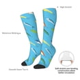 thumbnail image 6 of Fotbe Different Color Fishing Bait print Women's Men's Novelty Crew Socks Cotton Socks Knee High Socks for Walking,Running,Nurses,Pregnancy, 6 of 8