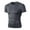 Gray, variant on Men's Compression Shirts, Short Sleeve Workout Gym T-Shirt, Running Tops, Cool Dry Athletic Shirt White S