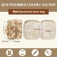 thumbnail image 5 of TSOVTHRID Cross Floral Spliced Print Church Bible Bag for Women Men, Bible Book Cover with Pen Slot, Multi-Functional Carrying Book Case for Christian Gift, 5 of 7