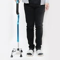 thumbnail image 1 of 4 Pronged Base Walking Cane, Extra Balance Quad Standing Stick TPR Grip  for Outdoor, 1 of 7