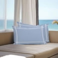 thumbnail image 3 of Lumbar Pillow Covers 20x12 Inch Set of 2, Pure Light Blue Waterproof Outdoor Pillow Covers, Simple Solid Color Decorative Cushion Pillowcases for Couch, Sofa, Bed, Garden, Patio, 3 of 9