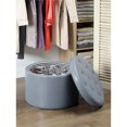 thumbnail image 3 of Convenience Concepts Pouf Designs4Comfort Chaussure Ronde en Simili Cuir Gris, 3 of 7