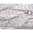 thumbnail image 3 of Soimoi Purple Poly Georgette Fabric Flower Watercolor Printed Craft Fabric by The Yard 42 Inch Wide, 3 of 3