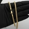 thumbnail image 2 of LoveBling 10k Yellow Gold Two-Tone 4mm Diamond Cut Ice Chain Necklace with Lobster Lock (28"), 2 of 7