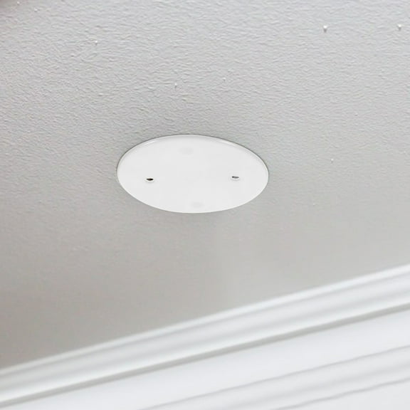 Clispeed 25Pcs White Round Ceiling Light Cover Plates for Wire Concealing