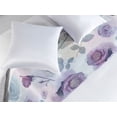 thumbnail image 2 of Roses Bed Runner, Pastel Colored Repetitive Flowers and Leaves on Bokeh Like Soft Hues, Decorative Accent Bedding Scarf for Hotels Homes & Guest Rooms, Queen, Mauve and Pale Blue Grey, by Ambesonne, 2 of 3
