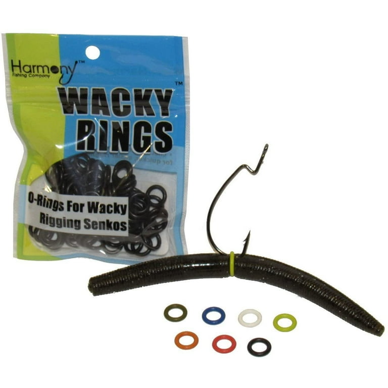 Harmony Fishing Company Wacky Rings - O-Rings for Wacky Rigging Senko/Finesse Worms 100 Orings for 3 inch Senkos/Finesse Worms [Select A Color] Clear