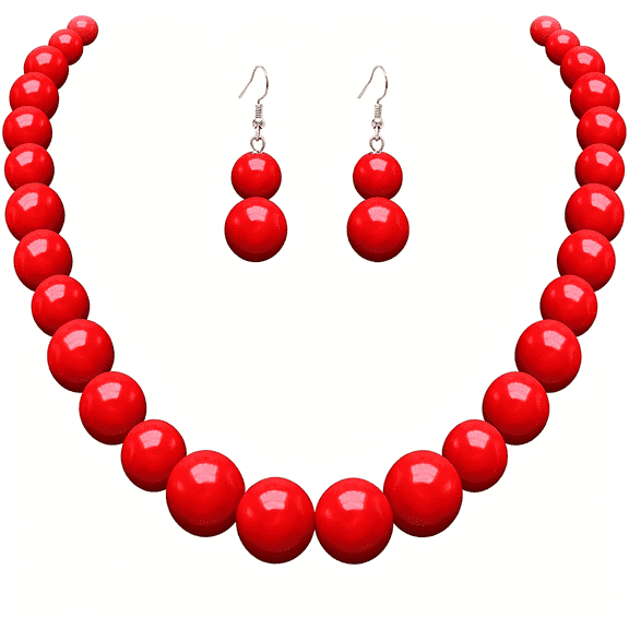DESIGNICE Pearl Choker Necklace for Women Faux Pearl Beads Strand Necklace Earring Set Costume Jewelry,Gift for Wife Mother