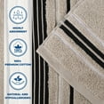 thumbnail image 3 of Superior Sadie Zero Twist Cotton Solid 3 Piece Towel Set, Stone, 3 of 10