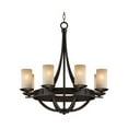 thumbnail image 6 of Franklin Iron Works Sperry Bronze Chandelier 28" Wide Rustic Farmhouse Cylinder Scavo Glass Shade 8-Light Fixture for Dining Room House Kitchen Island, 6 of 10