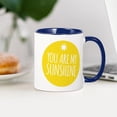 thumbnail image 3 of CafePress - You Are My Sunshine Mugs - 11 oz Ceramic Mug - Novelty Coffee Tea Cup, 3 of 4