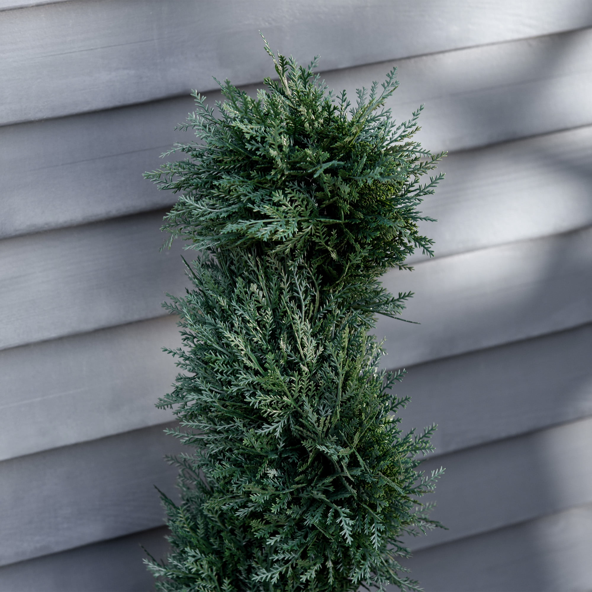 Outsunny 3FT Topiary Artificial Faux Cedar Tree Spiral Fake Plant, Pre-potted & Features High-Quality Detailed Look for Indoor or Outdoor