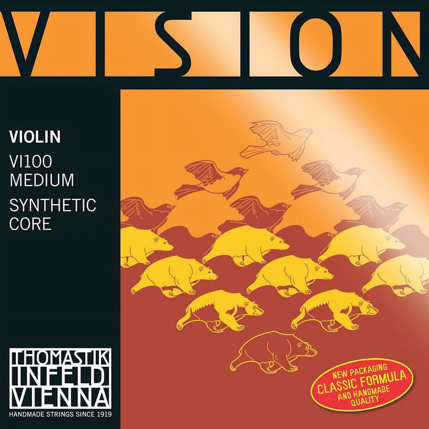 Thomastik Vision 4/4 Violin Strings Medium Set, Medium 1/8 Size