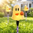 thumbnail image 3 of 6 Styles Halloween Solar Ground Stake Lights Pumpkin Ghost Mummy Maple Leaf Waterproof LED Outdoor Garden Lamps Auto On/Off 2 Lighting Modes On/Flashing for Yard Party Decor, 3 of 7