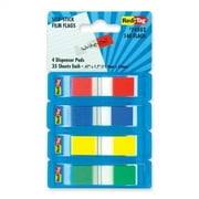 Redi-Tag Pop-Up Page Flag Dispenser 35 x Red, 35 x Blue, 35 x Yellow, 35 x Green - 0.50" x 1.70" - Rectangle - Assorted - Removable - 140 / Pack
