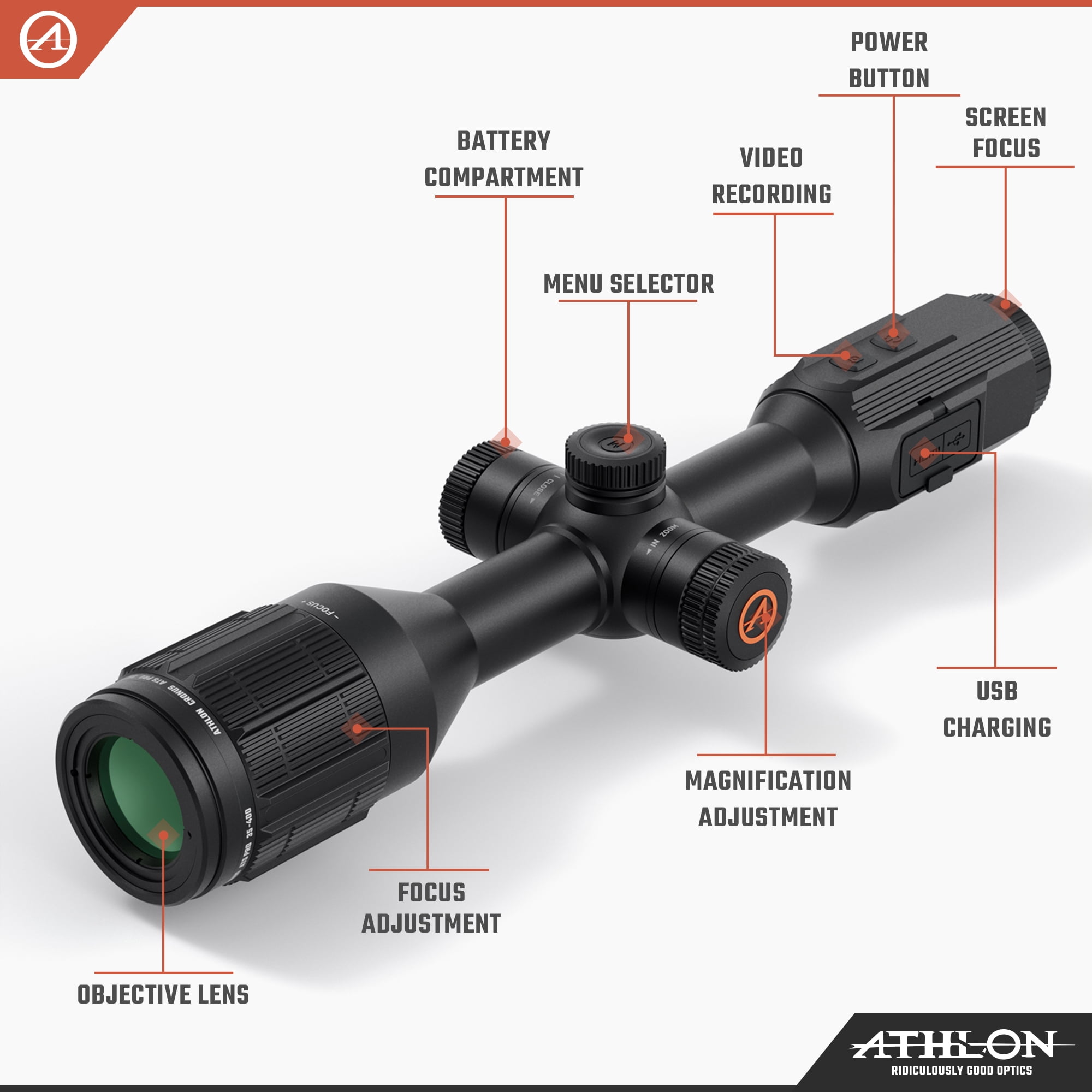 Athlon Optics Cronus ATS Pro 35-400 Thermal Scope Riflescope