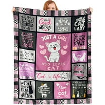 Cat Blanket Soft Kids Throw Blanket Cat Blanket, Cat Lover Gifts for Women/Girls, Gift for Cat Lovers, Cat Mom Gifts, Cat Decor, Cat Themed Gift Throw 50" X 60"