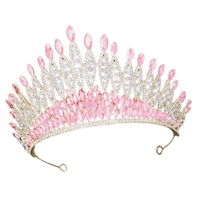 EXHUMKY Crown Headbands De Moderno En Rosa Para Uso En Bodas Y Fiestas Con Detalle