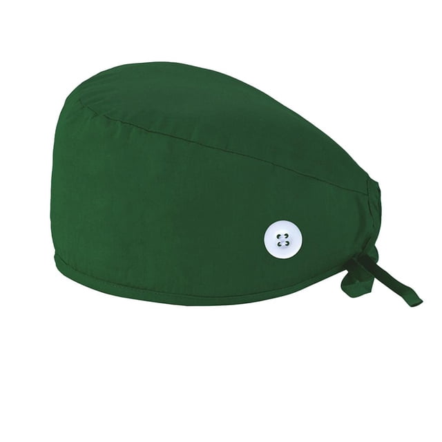 Sonducket Paquete de 3 gorros de operación Médicos Servicio de larga duración Pure Color Scrub Professional Surtido de colores Tie Back Sweatband Gorros Sombreros Verde Sonducket AP008659-05