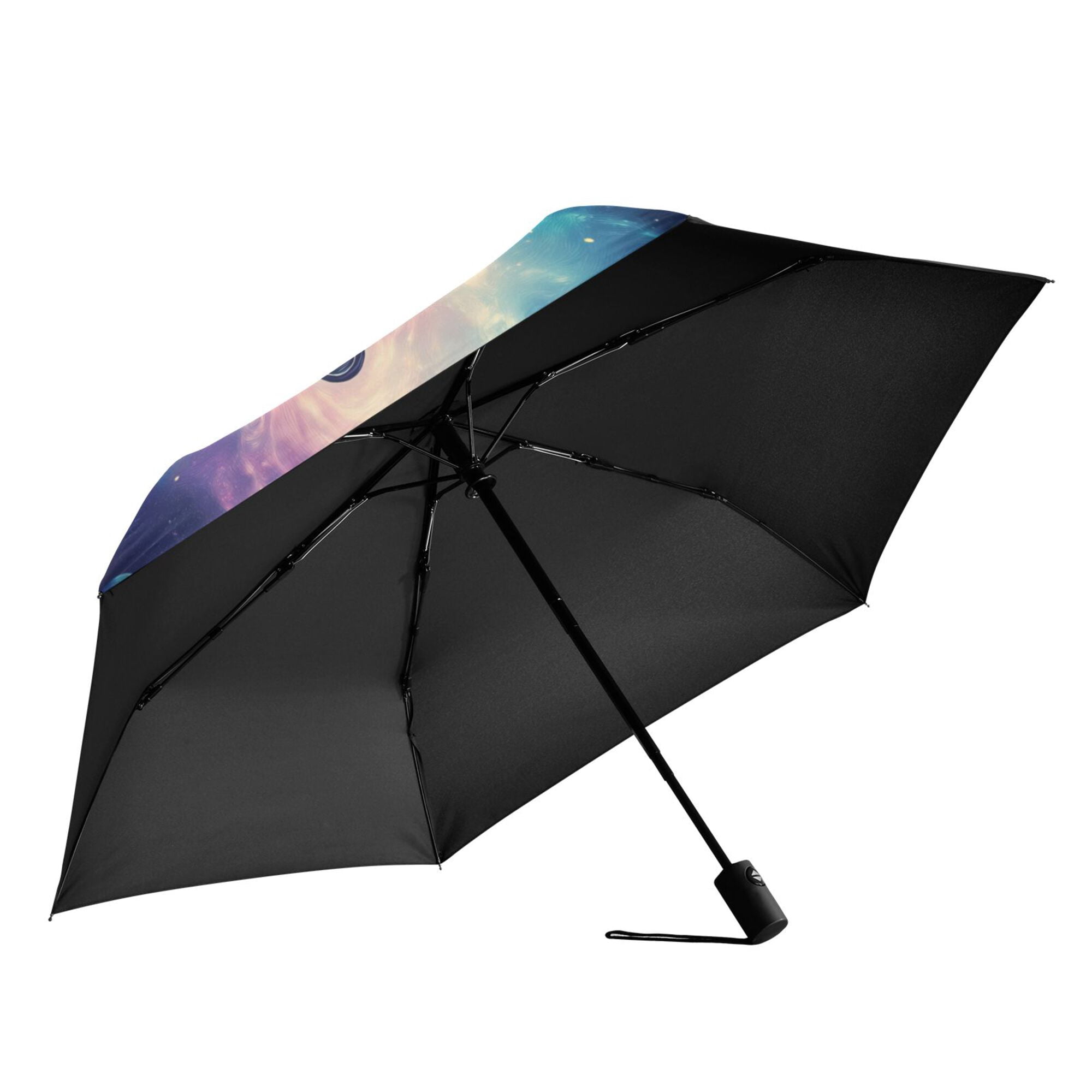 FORMRS Travel Umbrella Folding Auto Open Close Windproof Rain UV Protection, Astronaut Pattern
