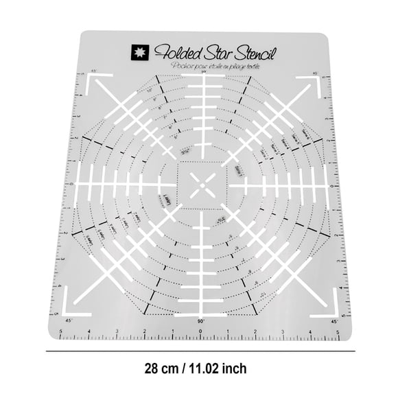 WIFKLSIIPG Sewing Ruler, Folded Star Guide Template, Multipurpose Bowl Pattern Sewing Template, DIY Craft Stencil Cut Tool Household