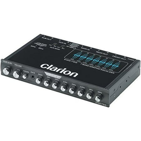 Clarion Eqs755 Car Equalizer - 6 Channel - Graphic - Fader - 7 Band - Half Din - 50 Hz To 16 Khz (Best Vintage Stereo Graphic Equalizer)