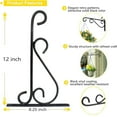 thumbnail image 5 of 12 Inch Hanging Plant Bracket, Thick Solid Steel Wall Mount Bracket for Heavy Duty Decorations, Rust-Resistant Plant Hanger Hook for Planters, Wreaths, Fruit baskets, Wind Spinners, Lights, Lanterns, 5 of 7