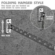 Rzvnmko Wall Mounted Clothes Hangers Rack,Foldable Stainless Steel Wall Mounted Clothes Hanger Rack with Swing Arm Space Saver for Laundry Room Bedroom Bathroom Kitchen