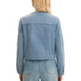 thumbnail image 3 of INSPIRE CHIC Womens Cropped Jean Jacket Collarless 2025 Western Long Sleeve Denim Jackets S Light Blue, 3 of 6