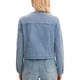 thumbnail image 3 of CHAQUETA DE JEAN CORTA PARA MUJERES INSPIRE CHIC SIN COLLAR 2025 CHAQUETAS DE DENIM DE MANGA LARGA M AZUL CLARO, 3 of 6