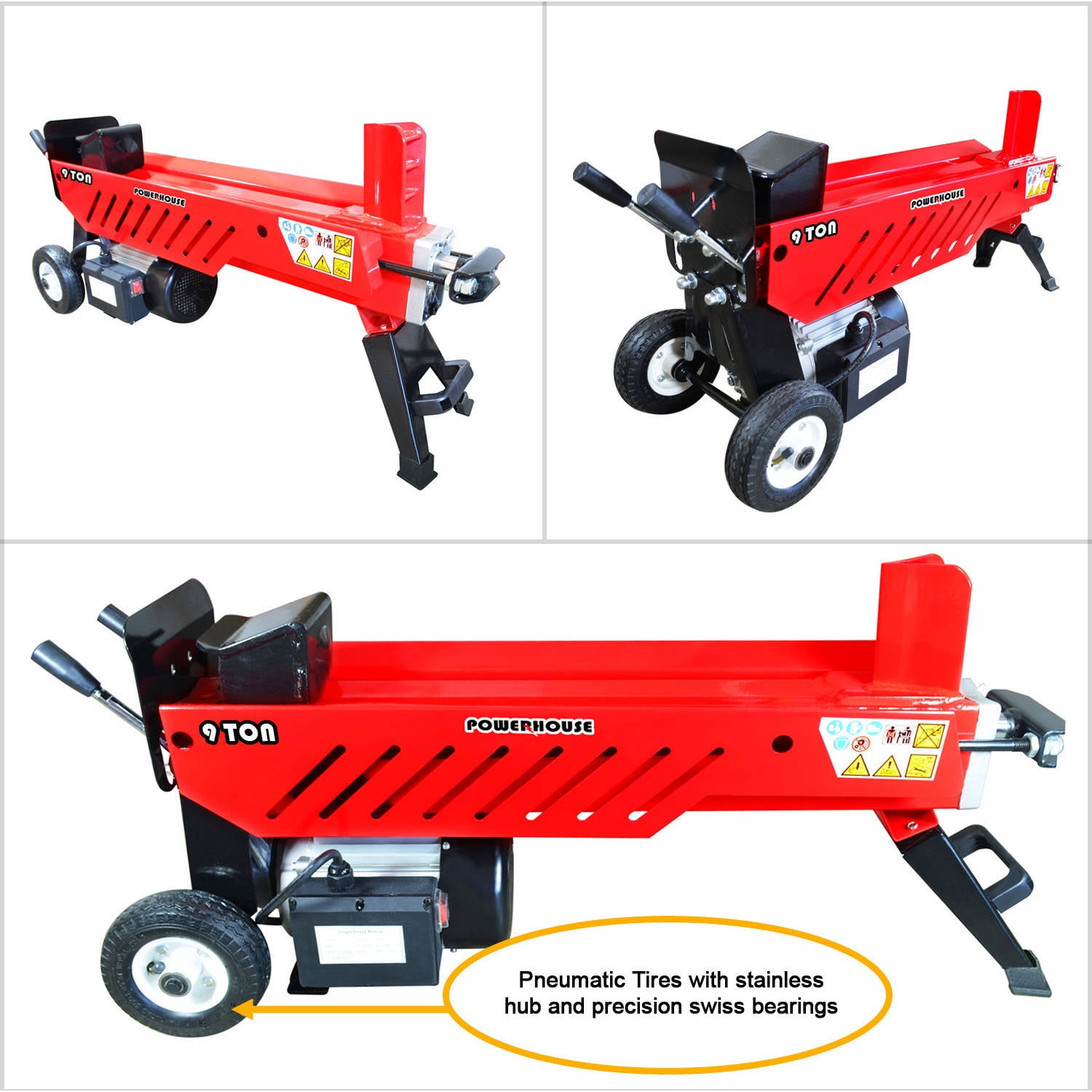 Powerhouse 9-Ton Electric Log Splitter by Praetorian Fitness Inc