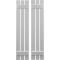 Ekena Millwork 11 1/2"W x 69"H Americraft Three Board (2 Batten) Exterior Real Wood Spaced Board-n-Batten Shutters (Per Pair), Primed