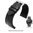 thumbnail image 3 of Correa de fibra de carbono de silicona resistente al agua para reloj Omega Speed Master, repuesto de pulsera de caucho para hombre de 18 mm, 20 mm, 22 mm y 24 mm, 3 of 5