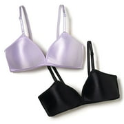 Vassarette - Girls' Satin No-Wire Bras, 2-Pack