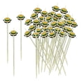 thumbnail image 3 of 100x Disposable Food Forks Decorative Sticks Handmade Bamboo Hamburger Pattern for Cupcake Salad Muffin Dessert Festival BLESIY Selecciones de frutas, 3 of 7