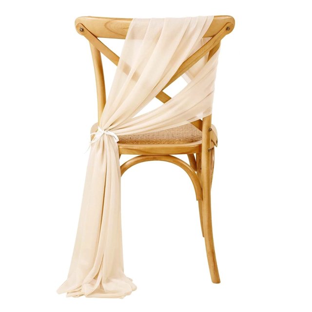 Fajas de gasa para sillas, decoración de pasillos de boda, tela drapeada antiarrugas de 2,7 m para ceremonias, recepciones, fiestas y banquetes.