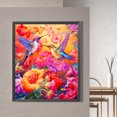 thumbnail image 3 of Kit de pintura por números sobre lienzo, arte al óleo artesanal, imagen de colibrí, decoración del hogar, 50x60cm, 3 of 9
