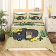 thumbnail image 2 of Maxcorners Camping Trailer Duvet Cover For Rv Decor, Jungle Tree Yellow Flowers, 2 of 3