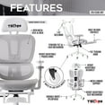 thumbnail image 3 of Techni Sport TS38C AIRFLEX2.0 Mesh Gaming Chair with Footrest, White RTA-TS38C-GRY, 3 of 16