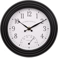 thumbnail image 1 of La Crosse Clock 433-3020B 8-inch Indoor/Outdoor Colby Wall Clock with Temperature, 1 of 7