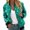 5-Green, variant on Womens Casual Daily Jackets Lightweight Zip Up Casual Jacket Leopard&Floral Print Coat Stand Collar Short Sports Outwear Zipper Tops