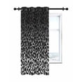 thumbnail image 7 of Ombre Leopard Thermal Insulated Blackout Curtains for Bedroom 63 Length Print Black White Gradient Room Darkening Curtain 1 Panel Grommet Window Curtain Drape for Living Room Nursery Room, 7 of 7