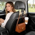 thumbnail image 4 of Back Seat Hanger Organizer For Rear Headrest Sturdy Universal Vehicle Storage Hook, 4 of 5