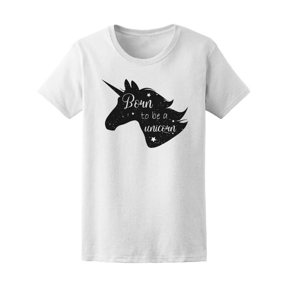 Born To Be A Unicorn Silhouette T-Shirt Women -Image by Shutterstock, Female Medium