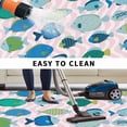 thumbnail image 5 of Pink Fishes Outdoor Rug for Patio/Deck/Porch, Non-Slip Large Area Rug 5 x 7 Ft, Cartoon Coastal Ocean Fish Striped Indoor Outdoor Rugs Washable Area Rugs, Reversible Camping Rug Carpet Runner, 5 of 8
