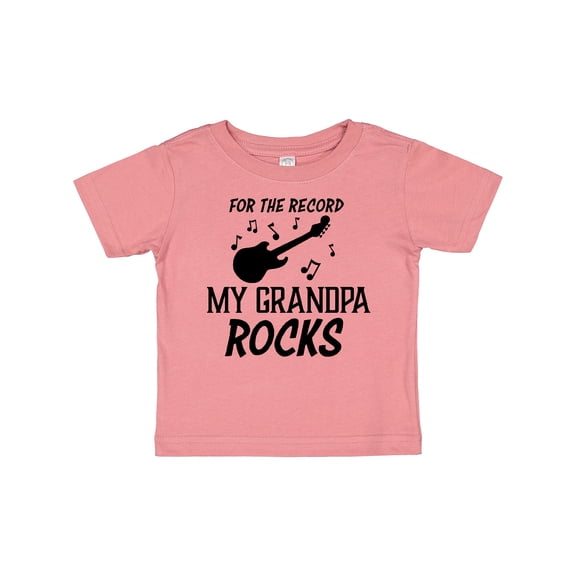 Inktastic For the Record My Grandpa Rocks Boys or Girls Baby T-Shirt