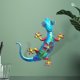 thumbnail image 5 of Decoración de pared de Metal, escultura de adornos hechos , decoración de pared de azul para sala de , dormitorio interior BLESIY Decoraciones colgantes de pared Gecko, 5 of 8