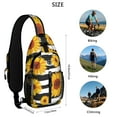thumbnail image 4 of Sunflower with Inspirational Quote Sling Backpack, Lightweight Durable Crossbody Daypack, Adjustable Strap, Multiple Compartments for Daily Commuting and Gym, 4 of 6