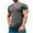 Dark Gray, variant on Mens Casual T Shirts Button V Neck Muscle Tee Shirts Short Sleeve Lightweight Plain Tops for Men