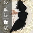 thumbnail image 3 of SUNTQ Handmade Cotton Napkins with Fringe 12 pack，Bulk Dinner Napkins Table Napkins for Fall Thanksgiving Christmas Party Wedding Decoration, Black, 3 of 6